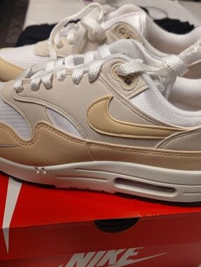 Brand NEW, Nike Air Max Neutral Beige & White Sneakers.
